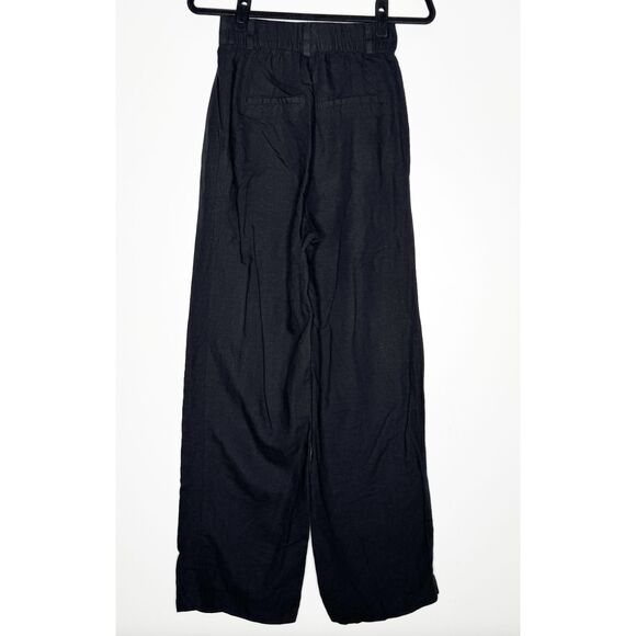 H&M Linen Blend Wide Leg High Waist Full Length Pants Women's Size 2 - Picture 2 of 6